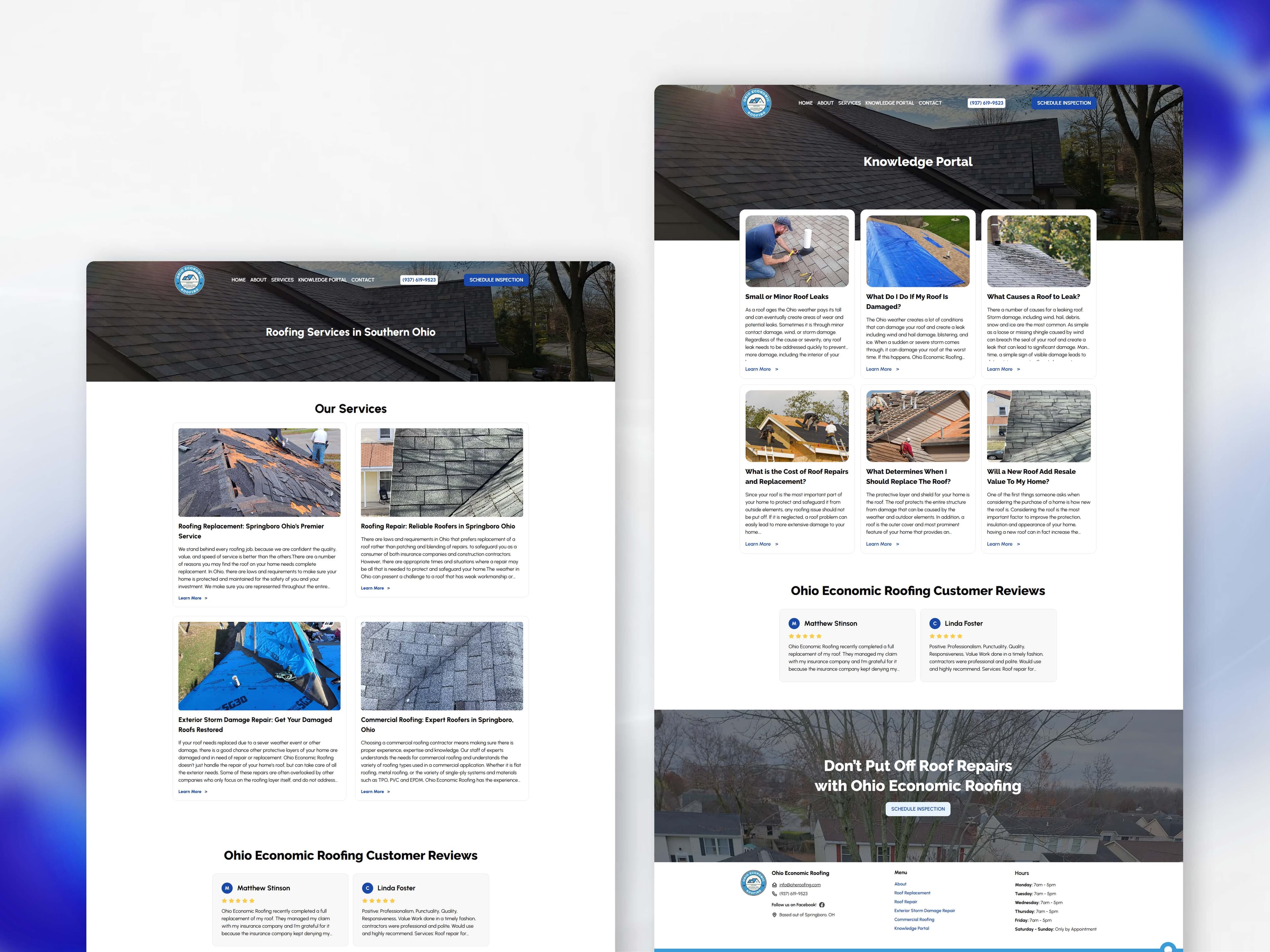 A clear menu of roofing services
